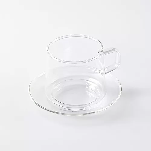 스탠다드 프로덕트 내열유리 스태킹 컵&소서 380mL