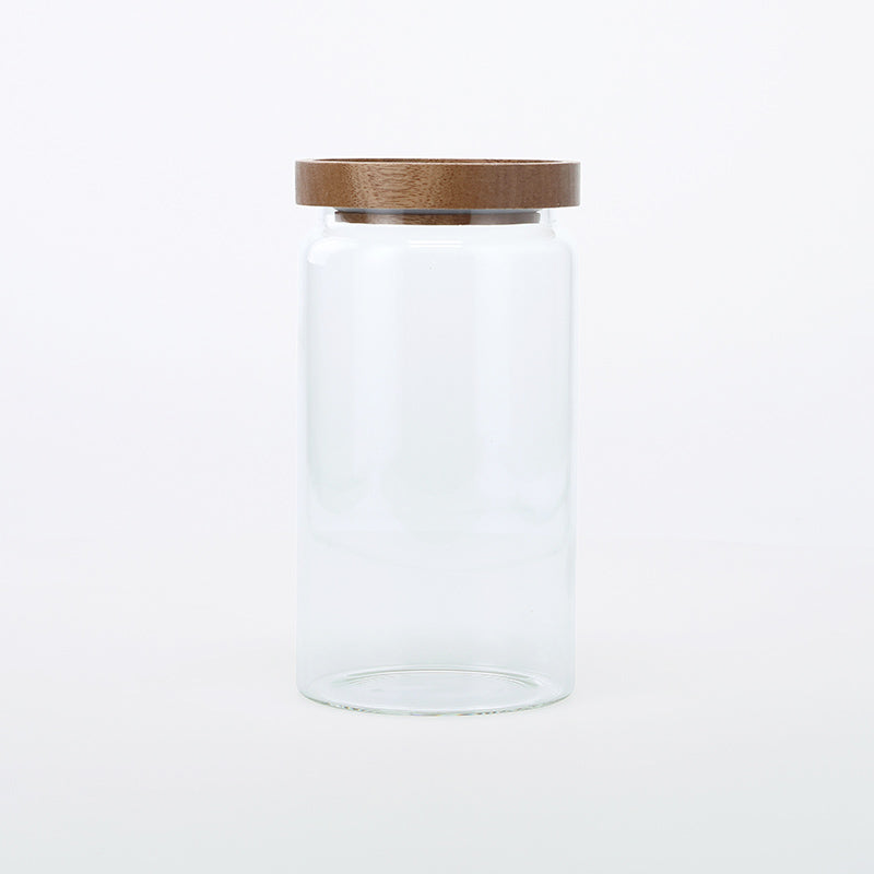 스탠다드 프로덕트 유리 캐니스터 아카시아 뚜껑 830ml
