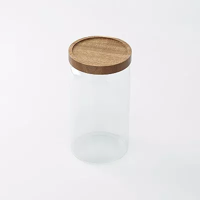 스탠다드 프로덕트 유리 캐니스터 아카시아 뚜껑 830ml