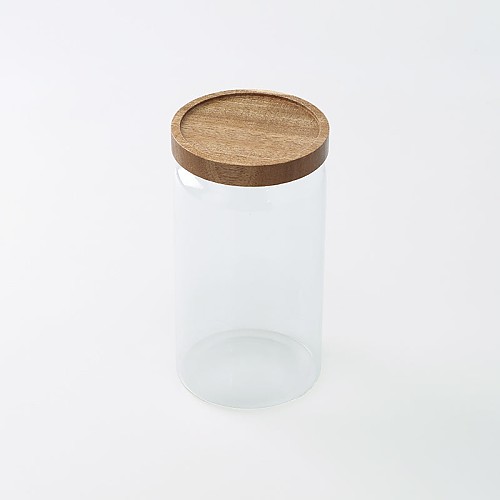 스탠다드 프로덕트 유리 캐니스터 아카시아 뚜껑 830ml