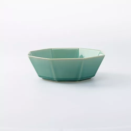 스탠다드 프로덕트 팔각 볼 관입 유약 그린 18cm