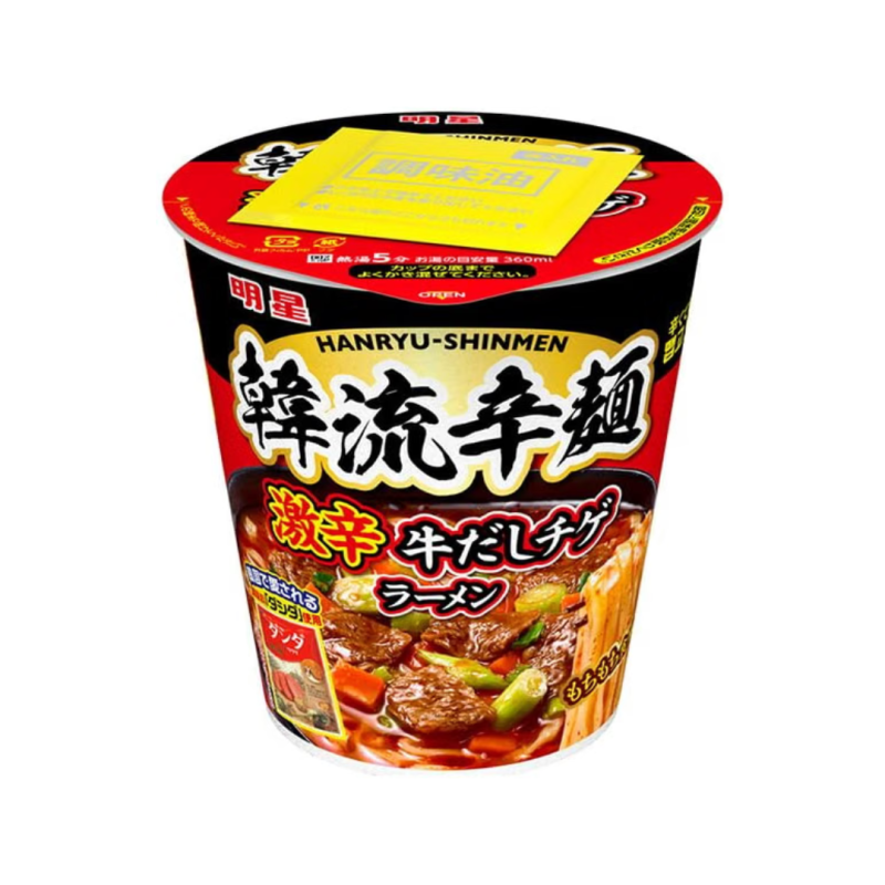 묘조 한류신면 매콤 소고기 찌개 라멘 97g 일본 컵라면