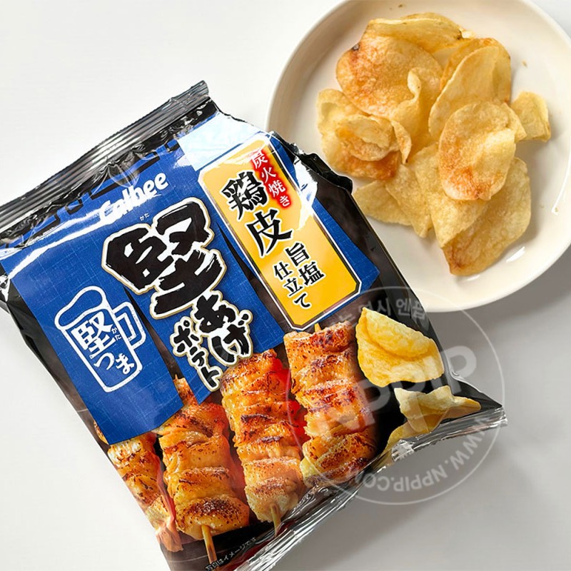 세븐일레븐 가루비 카타아게 포테이토 숯불구이 닭껍질 소금맛 64g