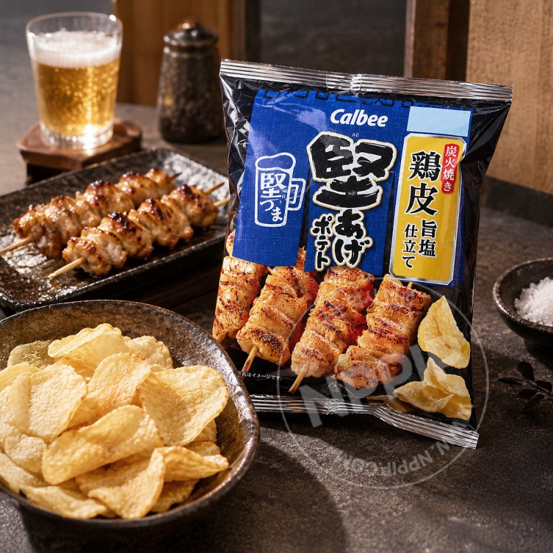 세븐일레븐 가루비 카타아게 포테이토 숯불구이 닭껍질 소금맛 64g