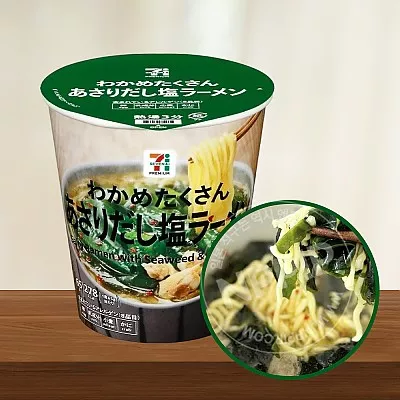 세븐일레븐 미역 듬뿍 바지락 다시 소금 라멘 65g 일본 컵라면