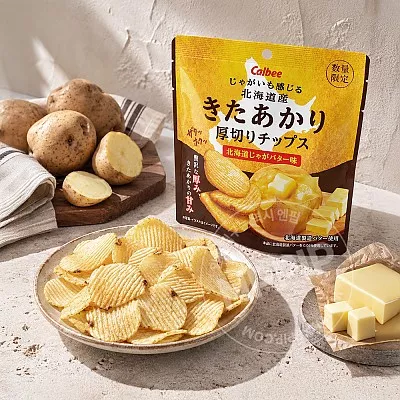 가루비 북해도산 키타아카리 포테이토칩 홋카이도 구운 버터맛 34g