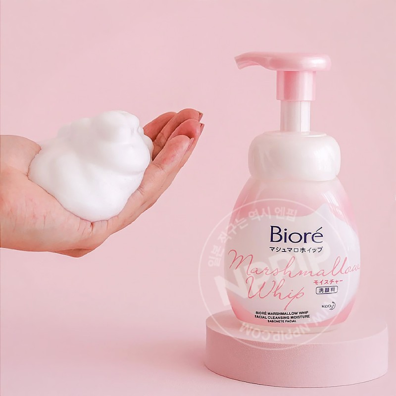 비오레 마시멜로 휩 모이스쳐 150ml 거품형 세안제 클렌징폼