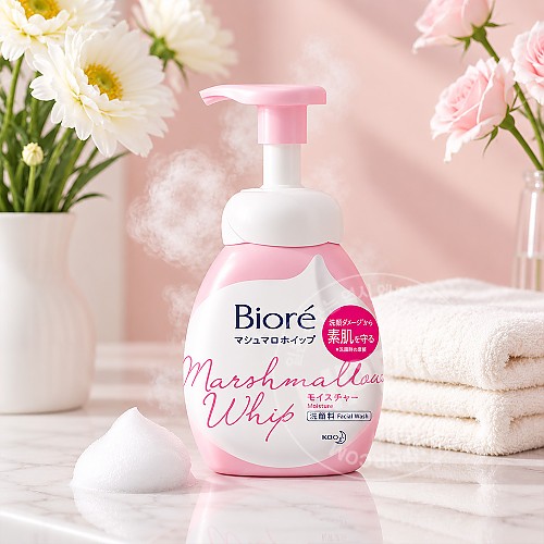 비오레 마시멜로 휩 모이스쳐 150ml 거품형 세안제 클렌징폼