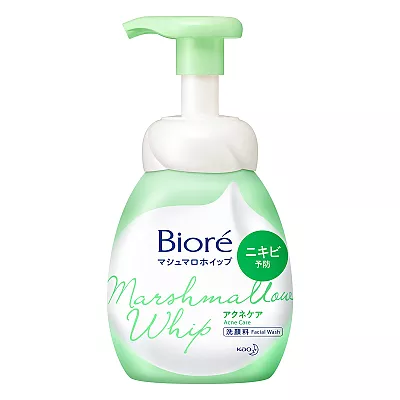 비오레 마시멜로 휩 아크네 케어 150ml 거품형 세안제 클렌징폼