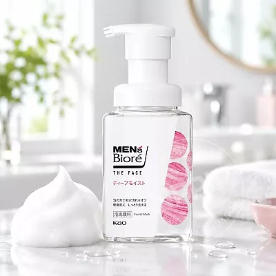 멘즈 비오레 더 페이스 딥모이스트 세안제 클렌징폼 200ml 펌프 타입