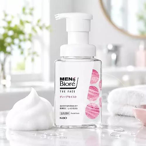 멘즈 비오레 더 페이스 딥모이스트 세안제 클렌징폼 200ml 펌프 타입