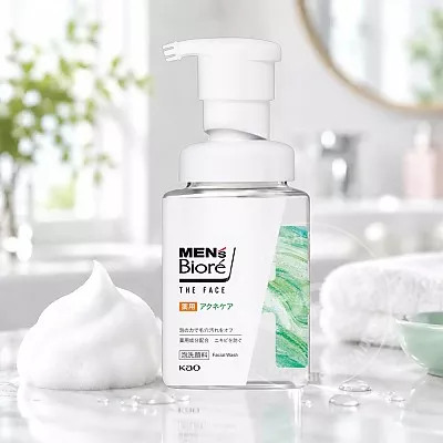 멘즈 비오레 더 페이스 약용 아크네 케어 세안제 클렌징폼 200ml 펌프 타입