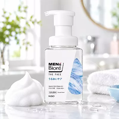 멘즈 비오레 더 페이스 촉촉 케어 세안제 클렌징폼 200ml 펌프 타입