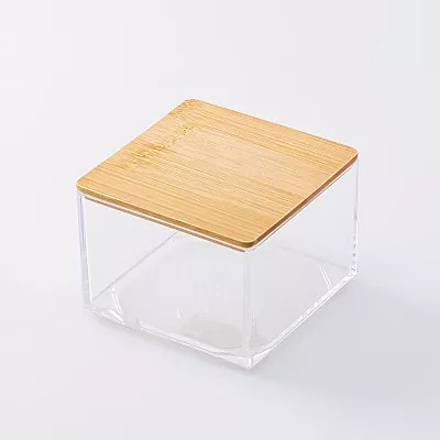 스탠다드 프로덕트 소품 대나무 뚜껑 수납 케이스 6cmx8.2cmx8.2cm