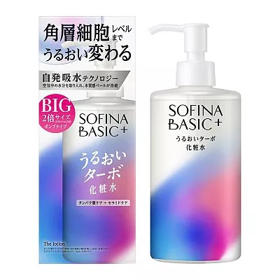 소피나 베이직 플러스 수분 터보 화장수 토너 펌프 타입 320ml 대용량