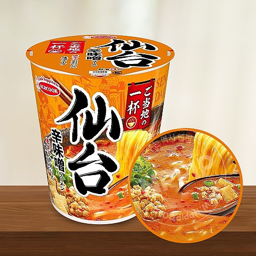 에이스쿡 로컬 센다이 매운 된장 라멘 62g 일본 컵라면