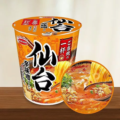 에이스쿡 로컬 센다이 매운 된장 라멘 62g 일본 컵라면
