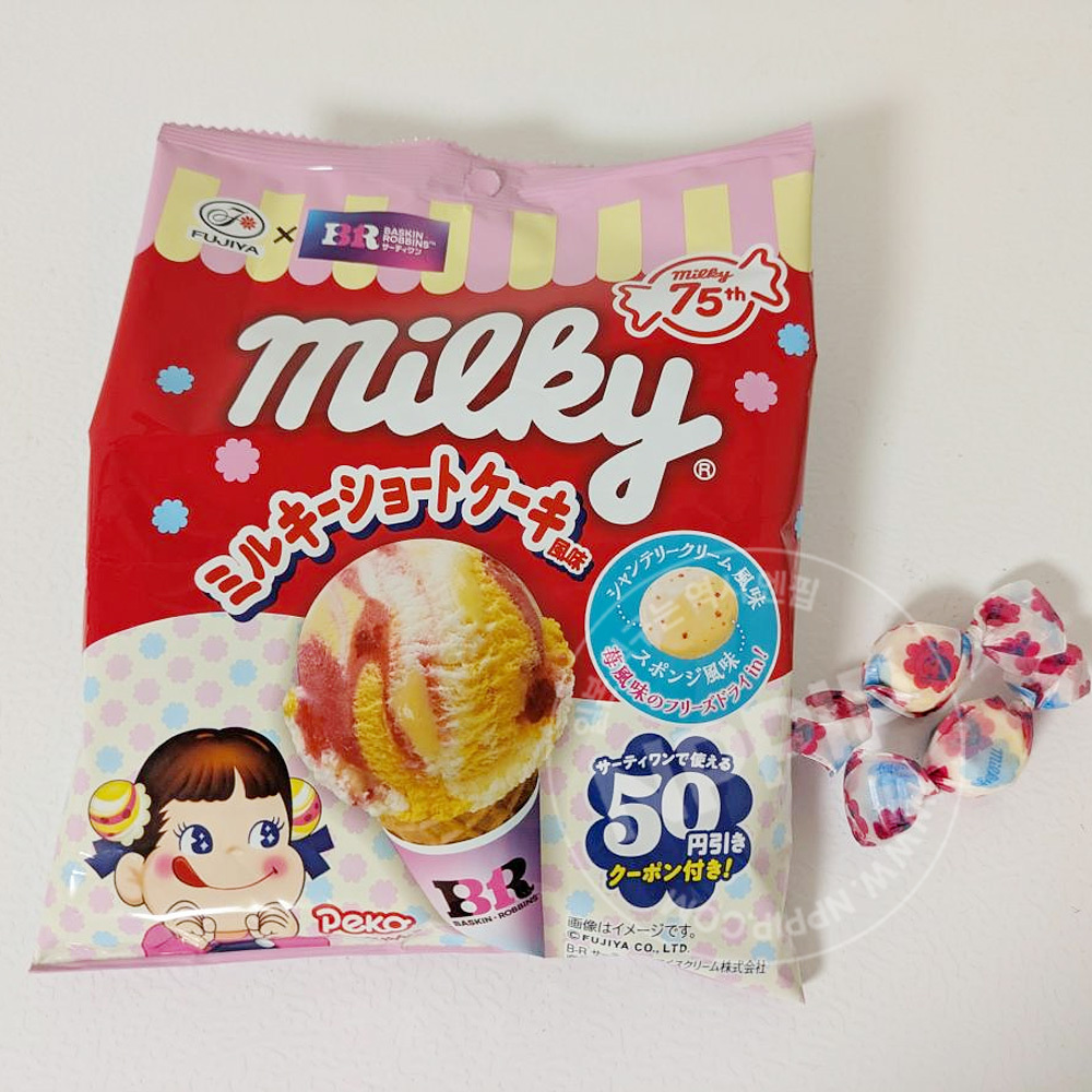 후지야 밀키 베스킨라빈스31 밀키쇼트케이크맛 57g