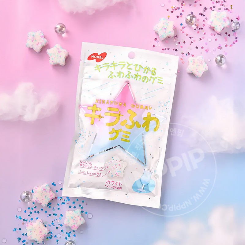 노벨 키라후와 별모양 구미 일본 별젤리 화이트소다맛 50g