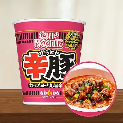 닛신 컵누들 카라톤 매운 돈코츠 라멘 83g 일본 컵라면