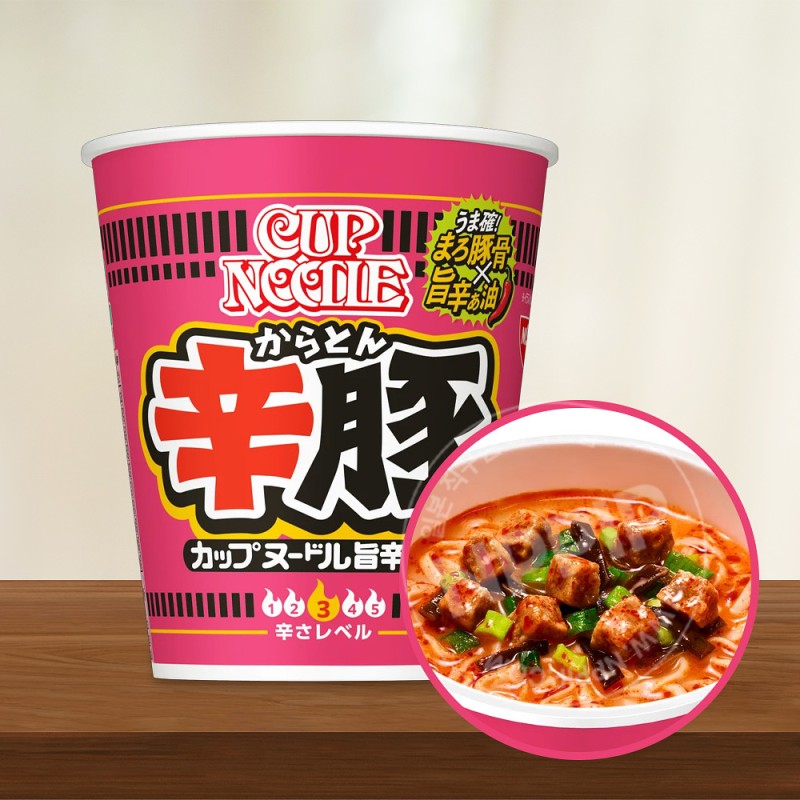 닛신 컵누들 카라톤 매운 돈코츠 라멘 83g 일본 컵라면