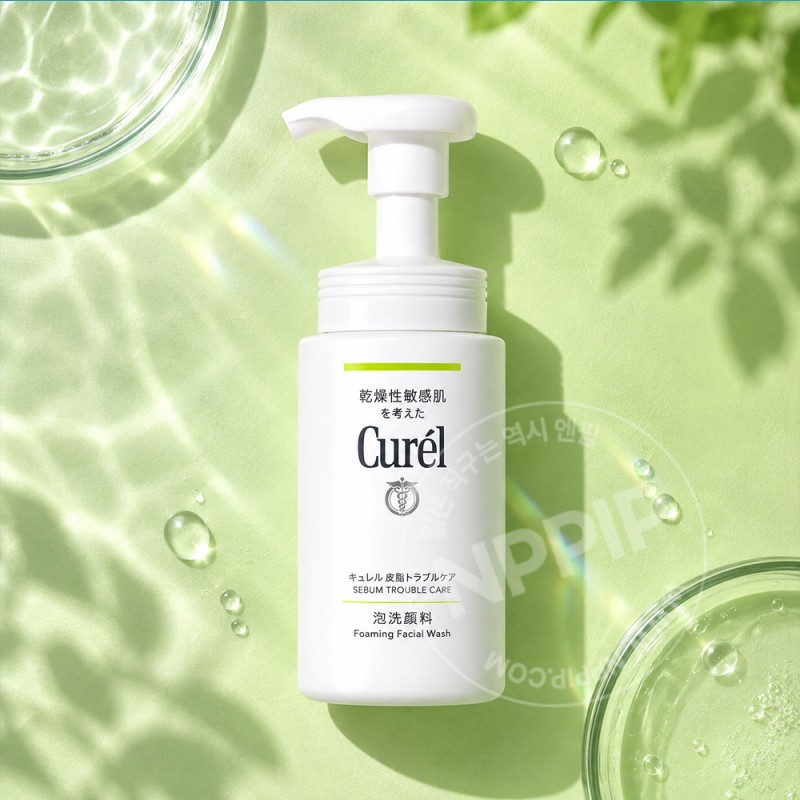 큐렐 세범 피지 트러블 케어 거품 세안제 150ml