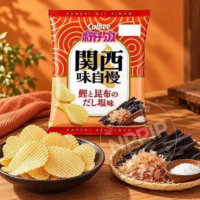 가루비 포테이토칩 간사이 가쓰오 다시마 다시 소금맛 감자칩 57g