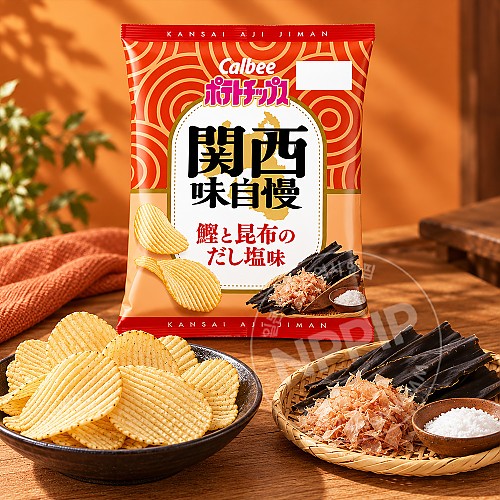 가루비 포테이토칩 간사이 가쓰오 다시마 다시 소금맛 감자칩 57g