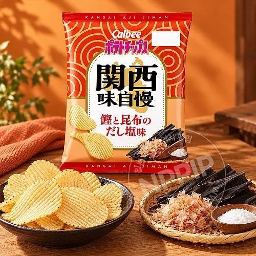 가루비 포테이토칩 간사이 가쓰오 다시마 다시 소금맛 감자칩 57g