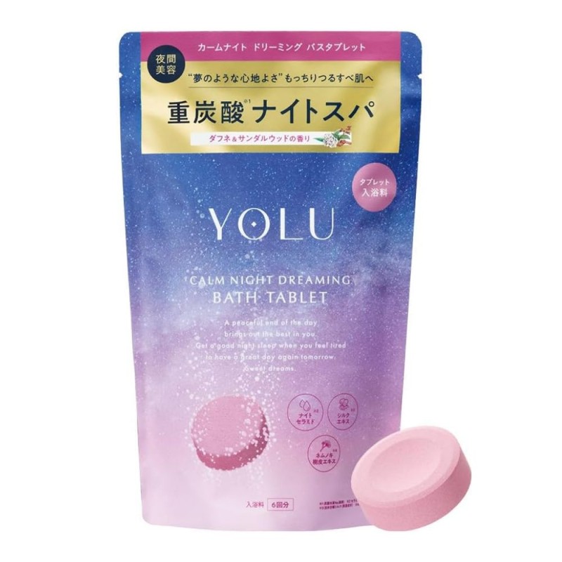 YOLU 요루 캄나이트 드리밍 배쓰 태블렛 입욕제 6개입 다프네 샌달우드향