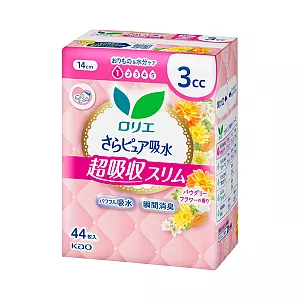 카오 로리에 사라퓨어 초흡수 슬림 생리대 3cc 플라워향 44매입