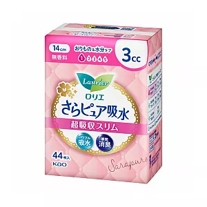 카오 로리에 사라퓨어 초흡수 슬림 생리대 3cc 무향료 44매입