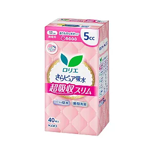 카오 로리에 사라퓨어 초흡수 슬림 생리대 5cc 무향료 40매입