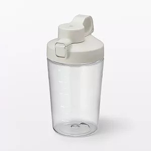 무인양품 입구가 넓어 씻기 쉬운 눈금 표시 원터치 보틀 화이트 500ml