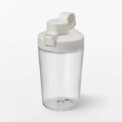 무인양품 입구가 넓어 씻기 쉬운 눈금 표시 원터치 보틀 화이트 500ml