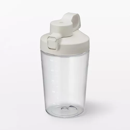 무인양품 입구가 넓어 씻기 쉬운 눈금 표시 원터치 보틀 화이트 500ml