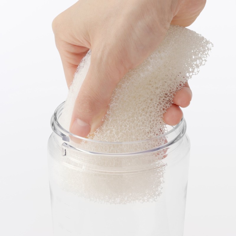 무인양품 입구가 넓어 씻기 쉬운 눈금 표시 원터치 보틀 화이트 500ml