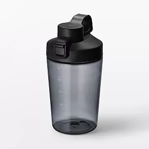 무인양품 입구가 넓어 씻기 쉬운 눈금 표시 원터치 보틀 블랙 500ml