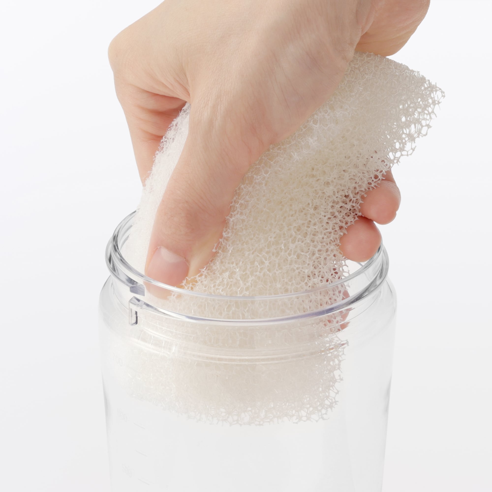 무인양품 입구가 넓어 씻기 쉬운 눈금 표시 원터치 보틀 화이트 700ml