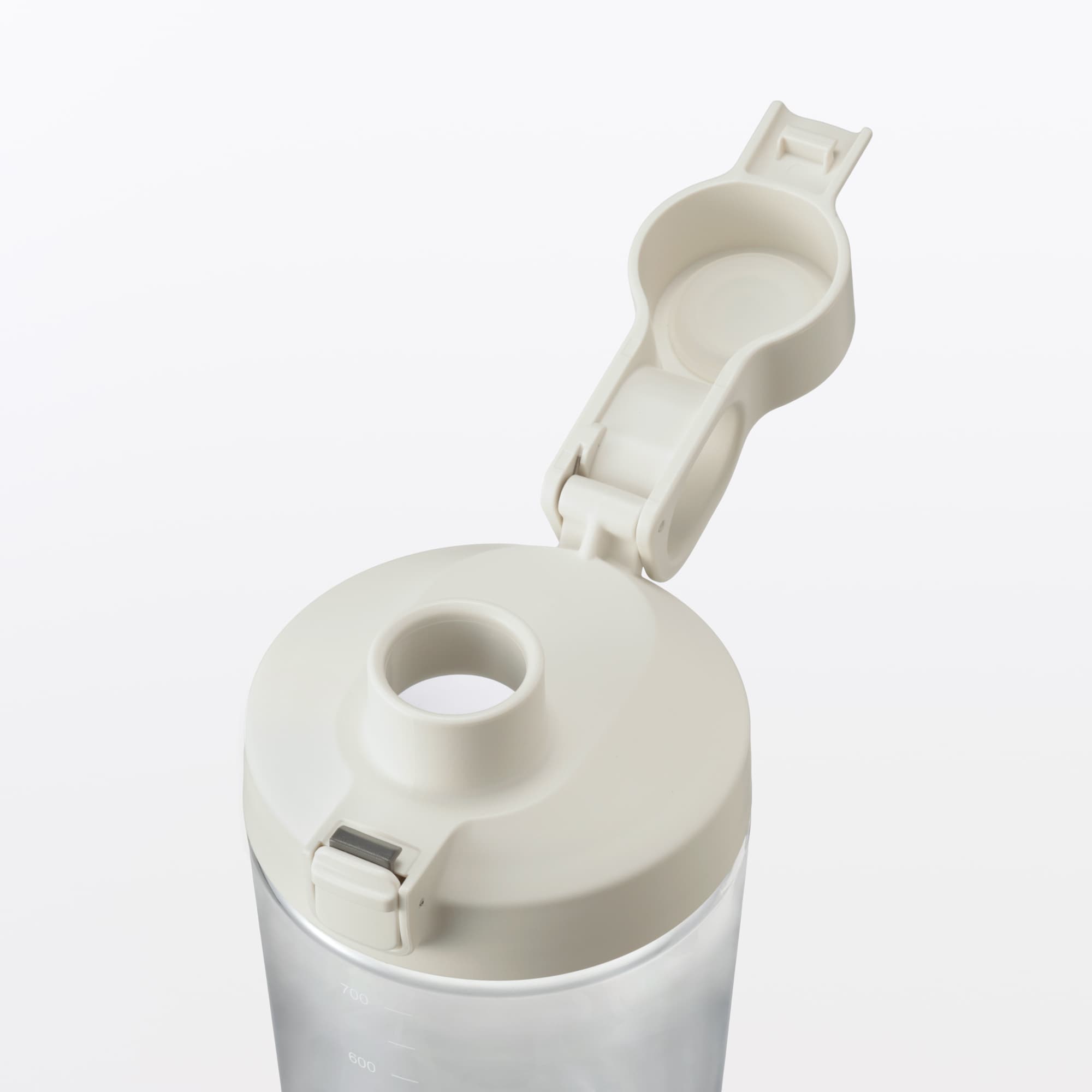 무인양품 입구가 넓어 씻기 쉬운 눈금 표시 원터치 보틀 화이트 700ml