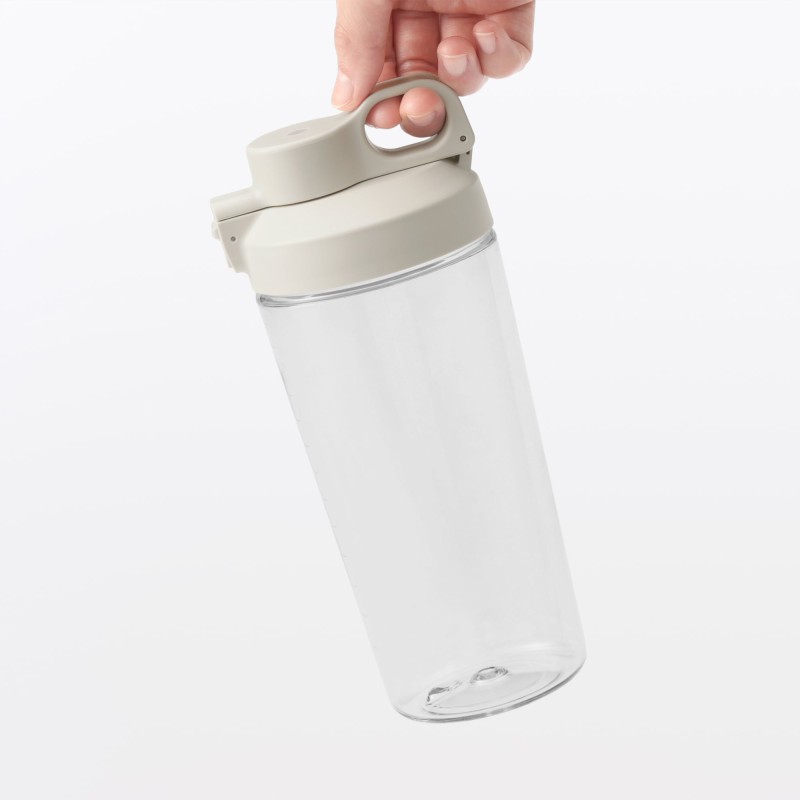 무인양품 입구가 넓어 씻기 쉬운 눈금 표시 원터치 보틀 화이트 700ml