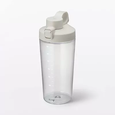 무인양품 입구가 넓어 씻기 쉬운 눈금 표시 원터치 보틀 화이트 700ml