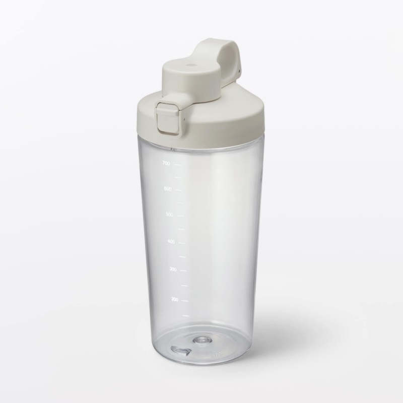 무인양품 입구가 넓어 씻기 쉬운 눈금 표시 원터치 보틀 화이트 700ml