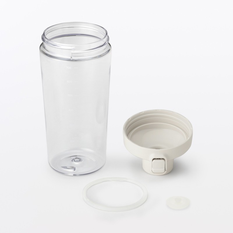 무인양품 입구가 넓어 씻기 쉬운 눈금 표시 원터치 보틀 화이트 700ml