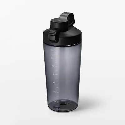 무인양품 입구가 넓어 씻기 쉬운 눈금 표시 원터치 보틀 블랙 700ml
