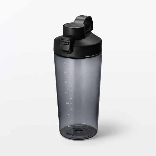 무인양품 입구가 넓어 씻기 쉬운 눈금 표시 원터치 보틀 블랙 700ml