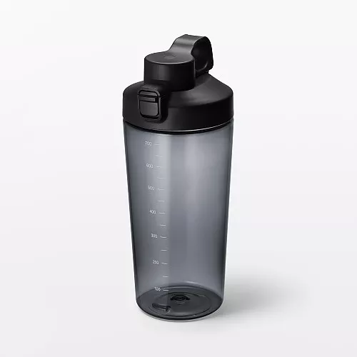 무인양품 입구가 넓어 씻기 쉬운 눈금 표시 원터치 보틀 블랙 700ml