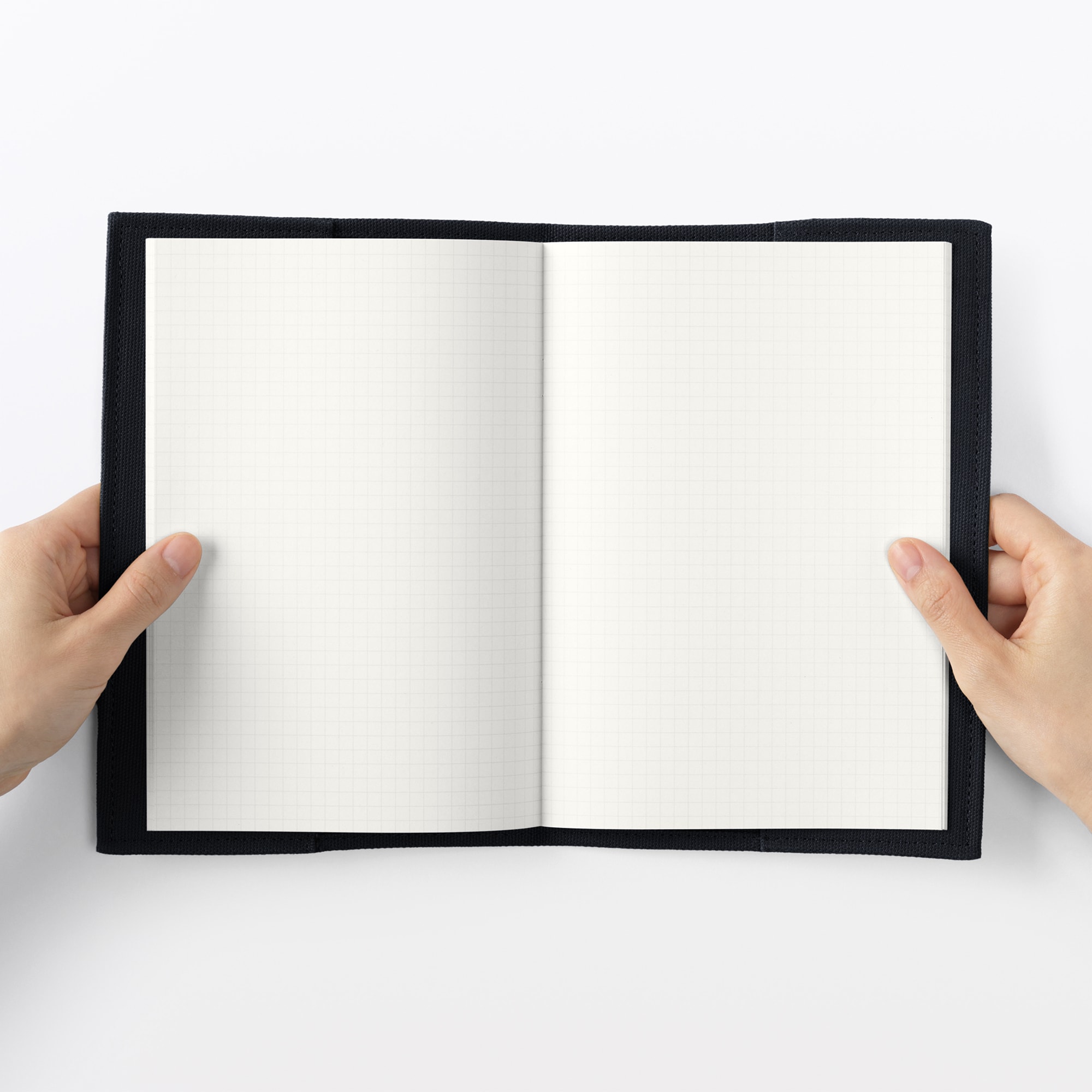무인양품 캔버스 노트 커버 네이비 A5용