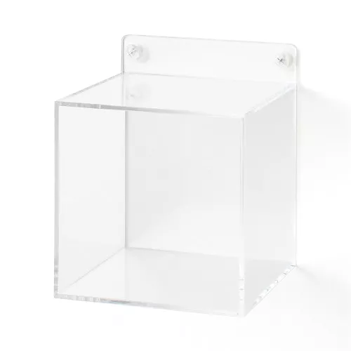 무인양품 벽에 붙이는 아크릴 디스플레이 박스형 약 폭 12.6x깊이 12.4x높이 15cm 석고보드용