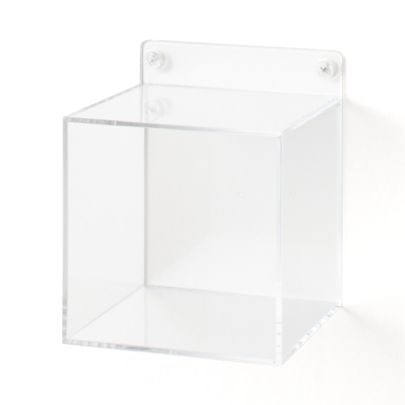 무인양품 벽에 붙이는 아크릴 디스플레이 박스형 약 폭 12.6x깊이 12.4x높이 15cm 석고보드용